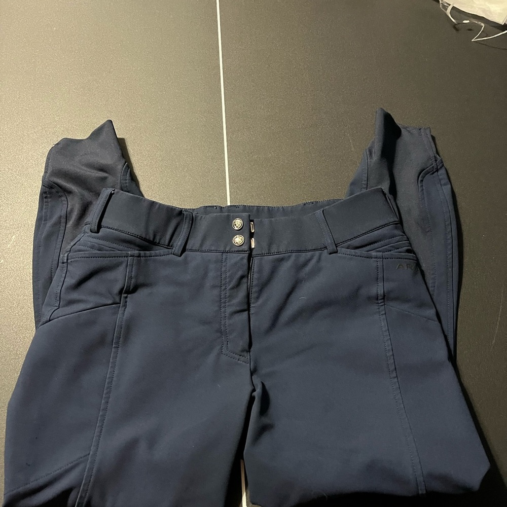Ariat Pro Series Prelude Riding Pants Women Navy Knee Grip Breeches